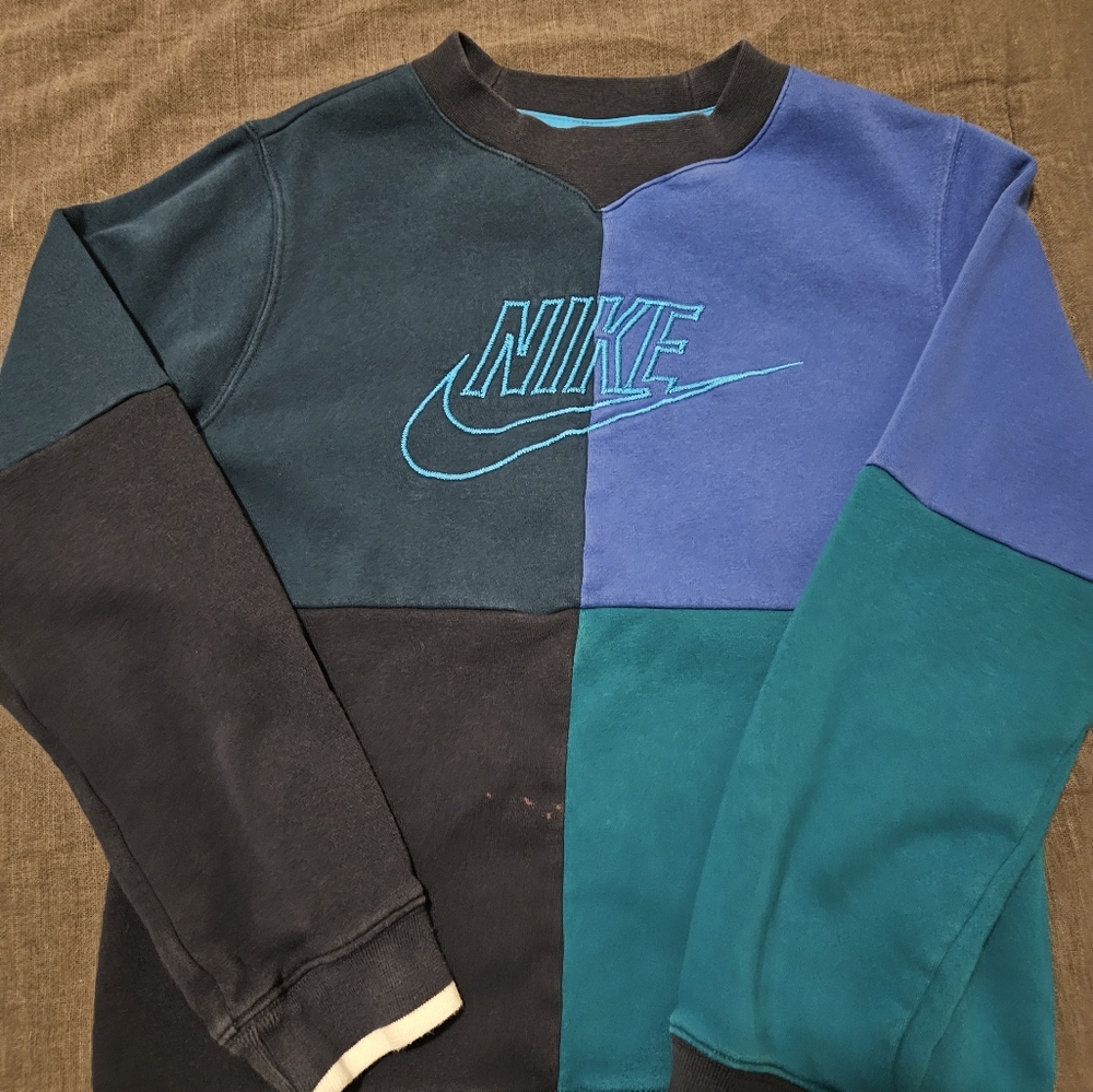 Nike Boy's Crewneck Sweater in Blue and Black